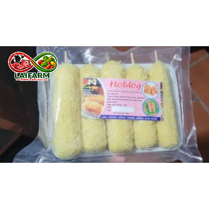 [LaiFarm - Hỏa tốc HN] Hotdog xúc xích phô mai kiểu Hàn Quốc 5 cái,xúc xích tươi CP, hotdog cuộn pho