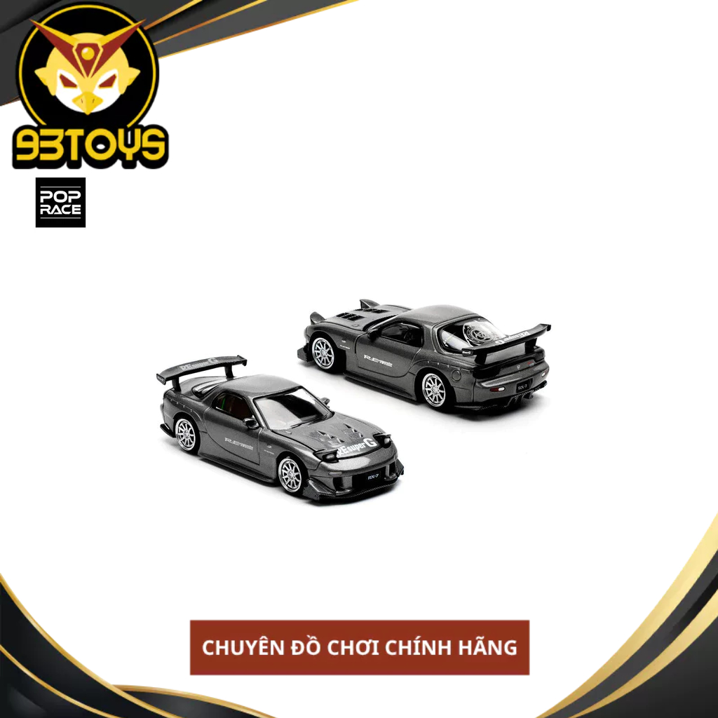MÔ HÌNH XE Poprace Diecast PR640255 MAZDA RX7 RE-AMEMIYA - GUN METAL