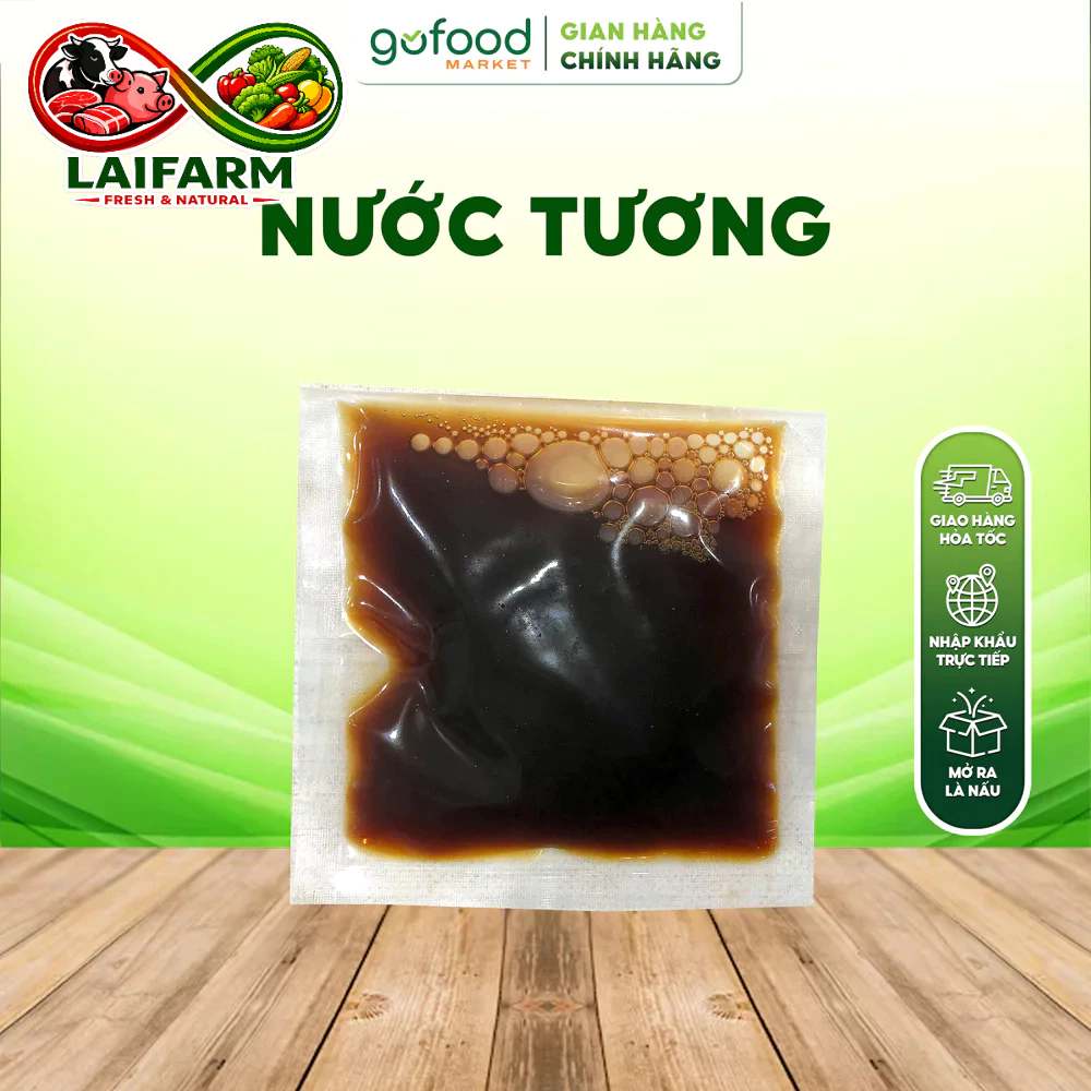 [Laifarm - Hỏa tốc HN] GOFOOD - Nước Tương Kikkoman Shoyu Nhật Bản Gói Lẻ 40ml Ăn Sashimi Gofood Mar