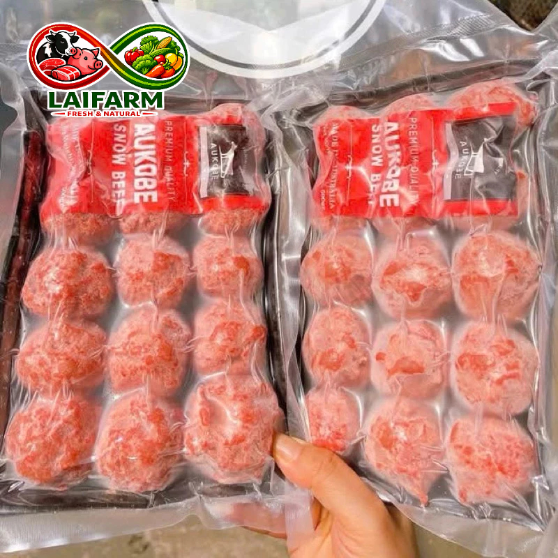 [Laifarm] [HỎA TỐC HN] Bò Aukobe xay viên sẵn 1kg HOẢ TỐC ngon tiện lợi đảm bảo vệ sinh