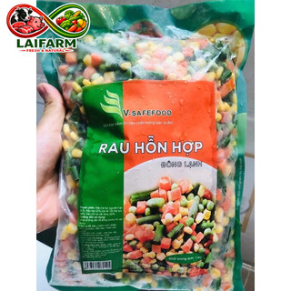 [Laifarm] 1kg rau củ hỗn hợp cắt sẵn ( ship HCM)