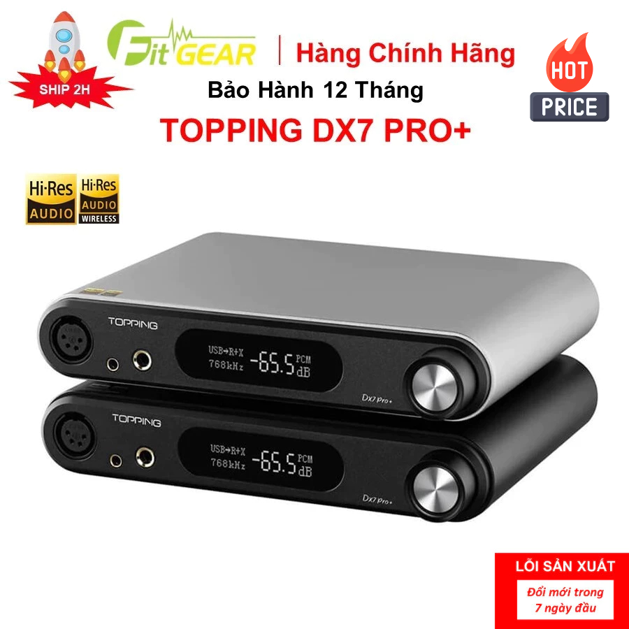 Bộ Chuyển Đổi Âm Thanh DAC/AMP desktop Topping DX7 Pro+ Chính Hãng - FG2