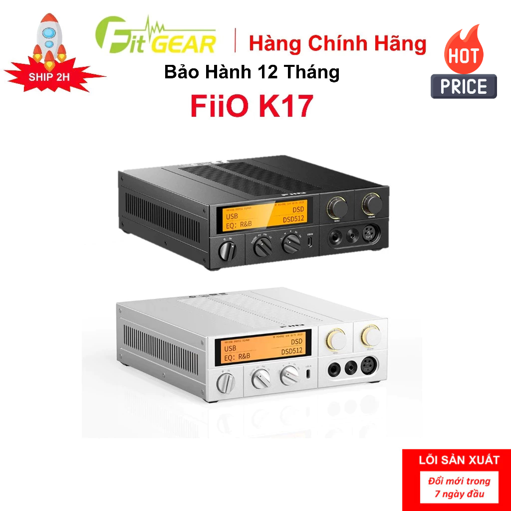 Bộ Giải Mã Dac/Amp FiiO K17 - Bảo Hành 12 Tháng Chính Hãng - FG2