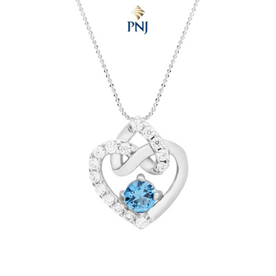 Mặt dây chuyền Bạc đính đá Sythentic PNJSilver ZTXMK000120