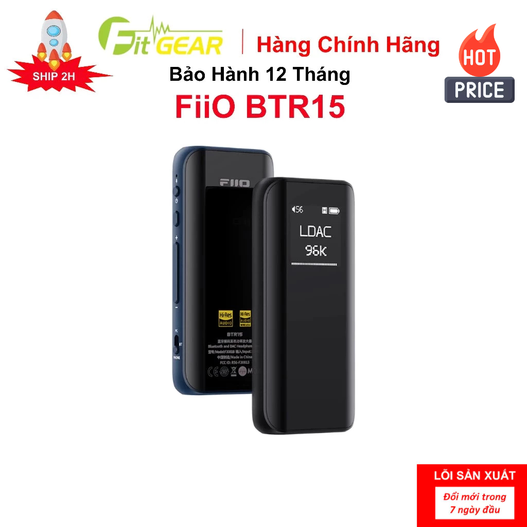 Bộ Giải Mã Bluetooth DAC/Amp FiiO BTR15 - Bảo Hành 12 Tháng Chính Hãng - FG2