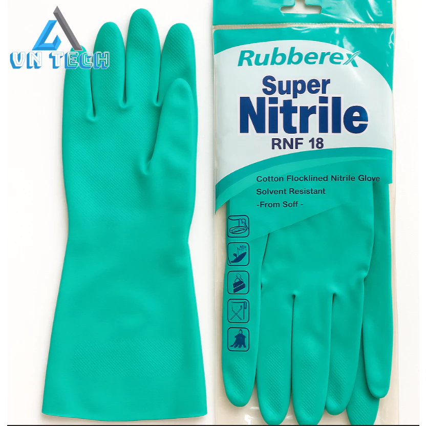 Găng tay chống hóa chất Rubberex RNF18 Xuất xứ : Malaysia Nhà sản xuất : Rubberex hàng chuẩn công ty