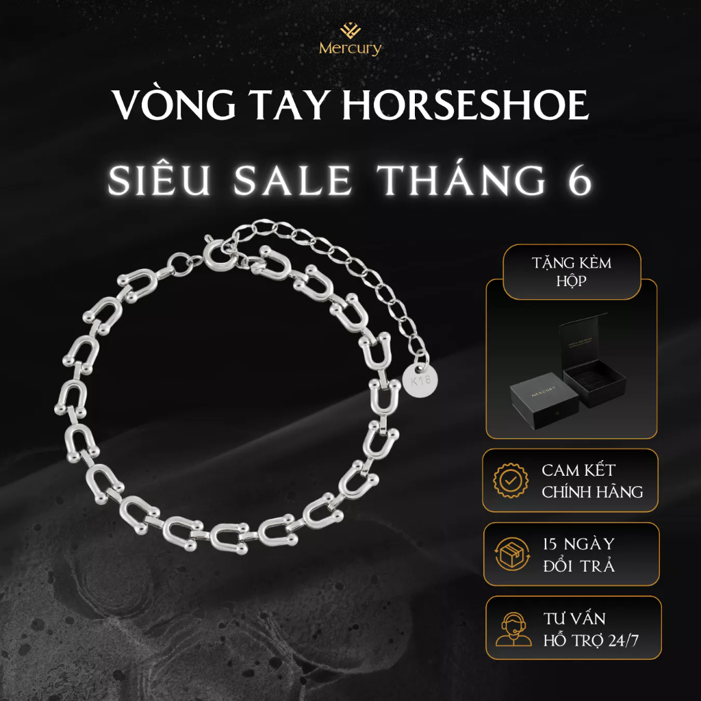 Vòng tay nam Merury Mercury Horseshoe  - Trang sức, phụ kiện thời trang đeo tay -Vòng tay không gỉ