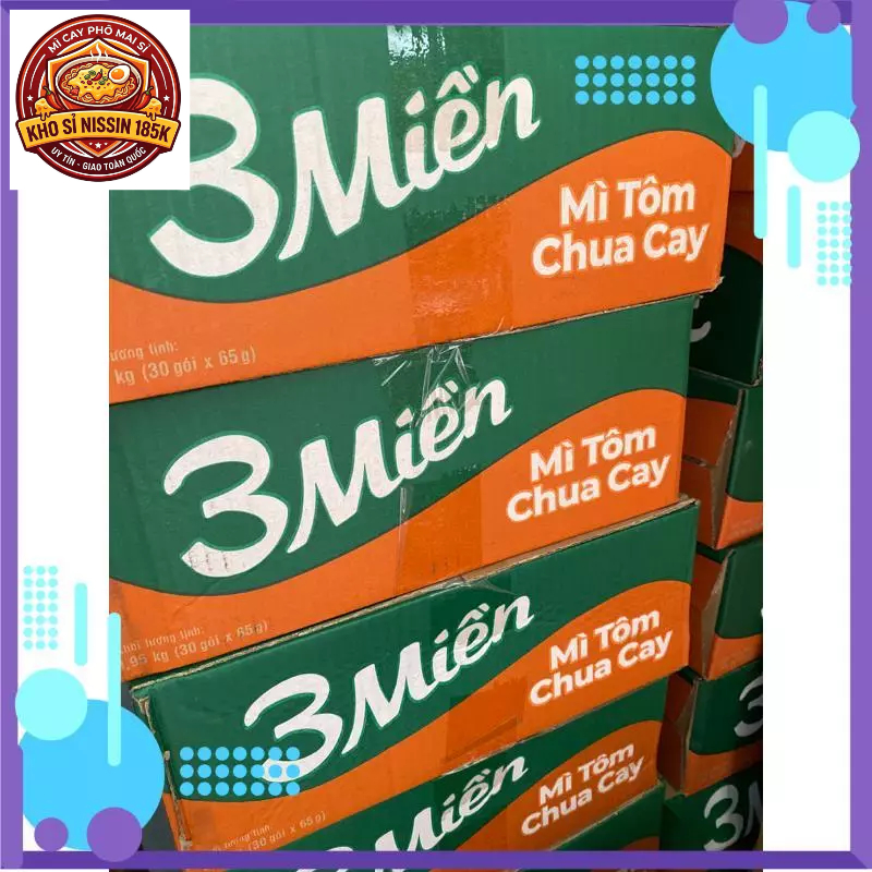 Thùng 30 gói mì Ba Miền chua cay ()😍