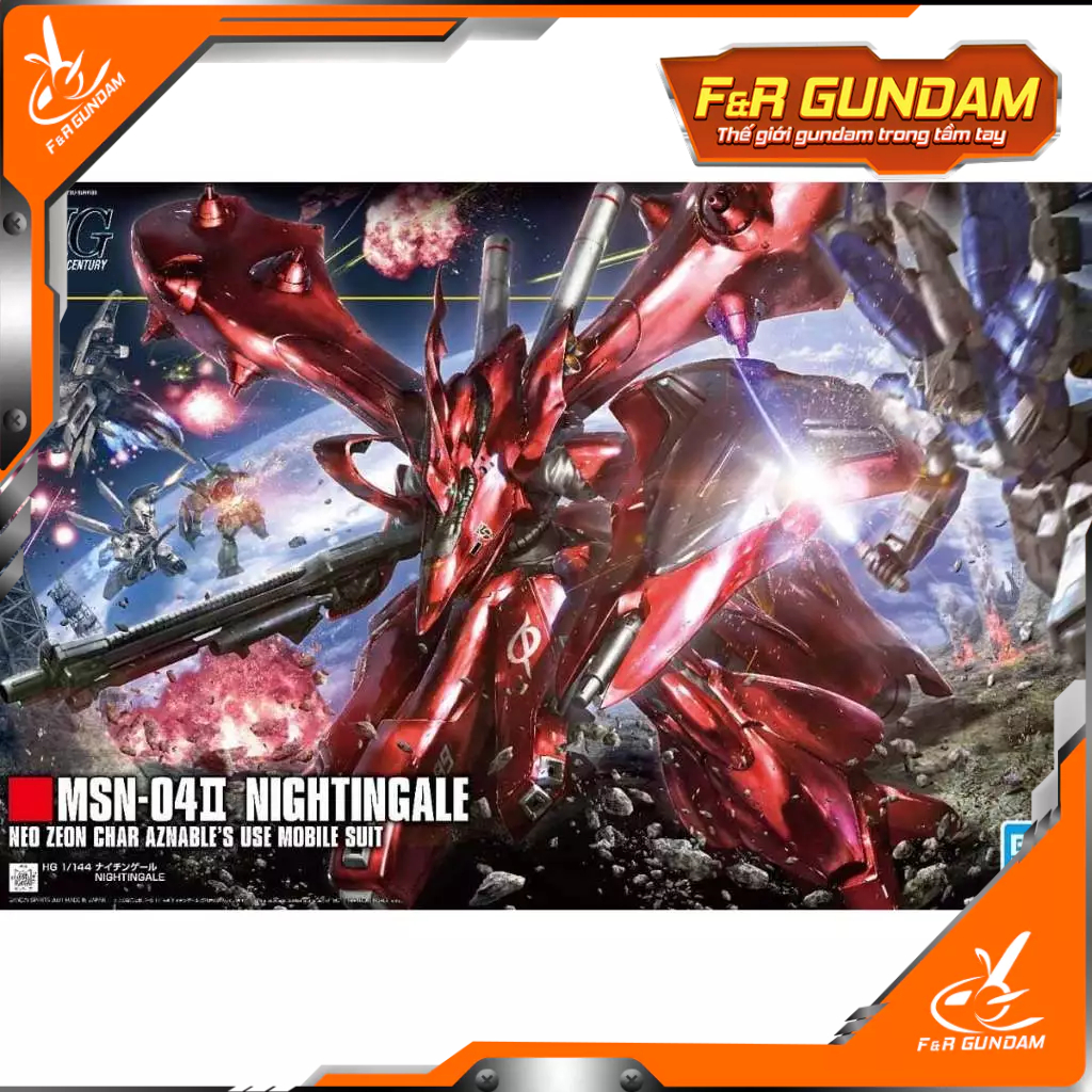 Mô hình lắp ráp Bandai HG 1/144 UC MSN-04II Nightingale chính hãng