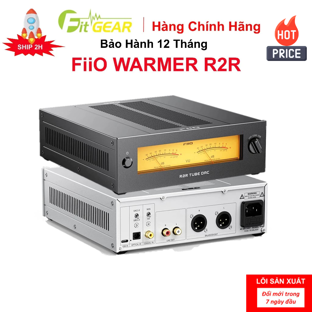Thiết Bị Giải Mã FiiO WARMER R2R Desktop DAC R2R Kết Hợp AMP Bóng Đèn - Bảo Hành 12 Tháng Chính Hãng