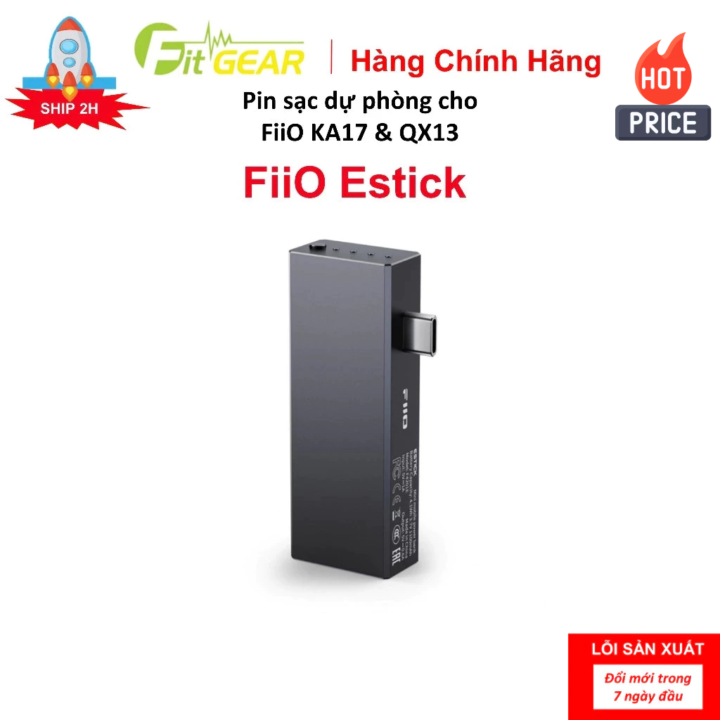 Pin Sạc Dự Phòng FiiO ESTICK Cho FiiO KA17 và FiiO QX13 Chính Hãng - FG2