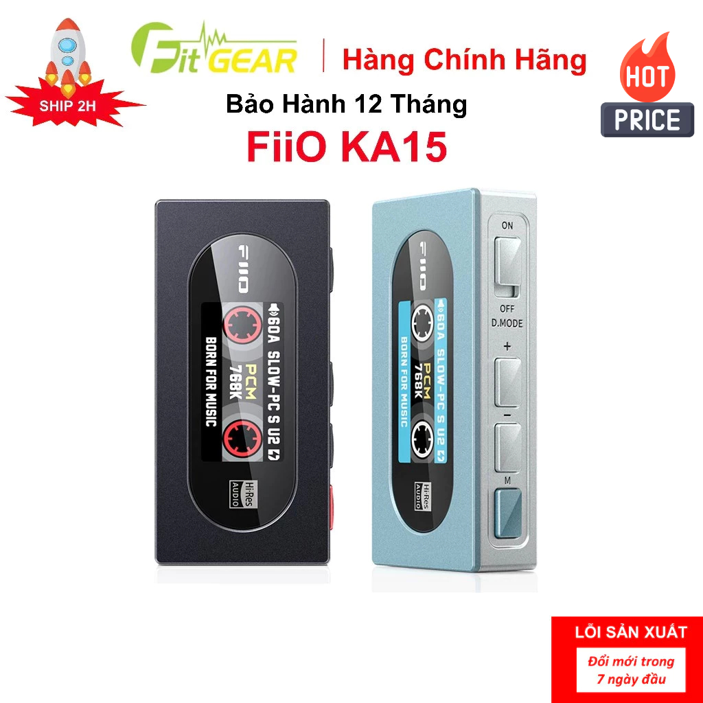 Thiết Bị Giải Mã Di Dộng DAC/Amp FiiO KA15 Chính Hãng - Bảo Hành 12 Tháng