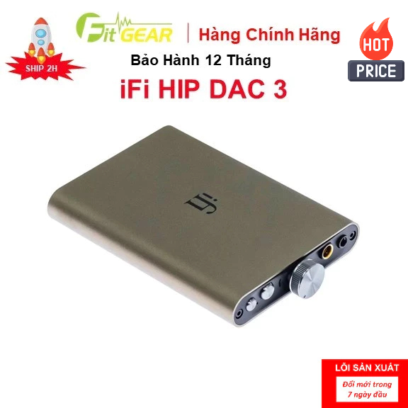 Bộ Giải Mã Portable DAC/AMP iFi Hip Dac 3 Chính Hãng - Bảo Hành 12 Tháng
