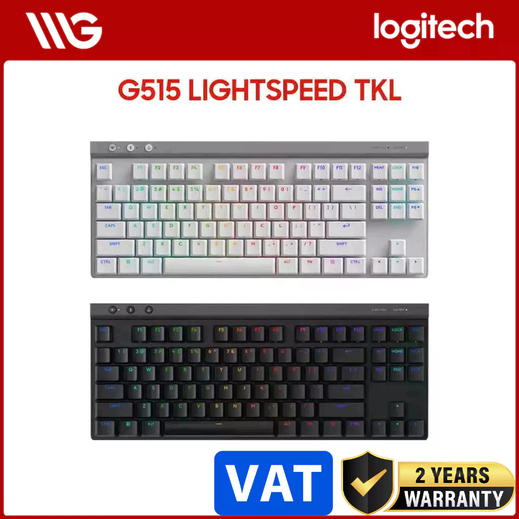 Bàn phím cơ Logitech G515 LIGHTSPEED TKL Wireless Low Profile Đen / Trắng