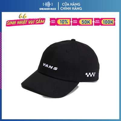 Nón Vans Check Side Curved Bill Jockey Black Unisex VN000QA6BLK