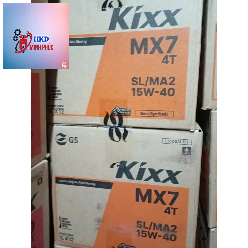 (số 15w40 1L)Thùng 12 chai kixx xe số 15w40 SL nhập khẩu hàn quốc dung tích 1L