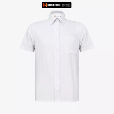 Áo sơ mi nam KHATOCO Tailor Fit ngắn tay mã A1MN498T2-CNTR 079-2802-N