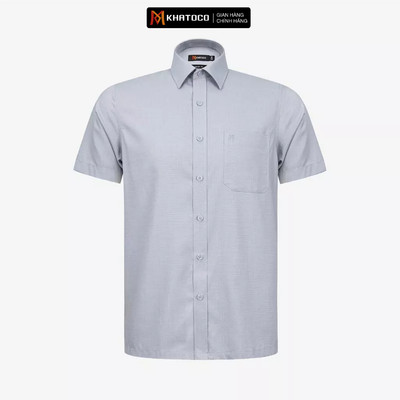 Áo sơ mi nam KHATOCO  Tailor Fit ngắn tay mã A1MN498T2-CNCR 113-2803-N