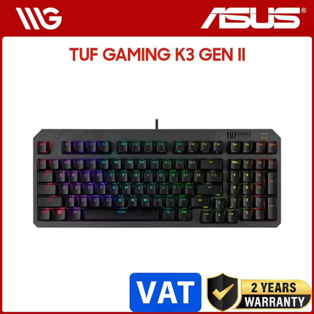 Bàn phím cơ ASUS TUF Gaming K3 Gen II Optical RGB 97 phím