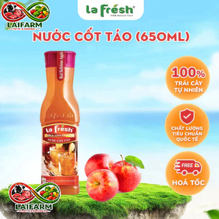 [Laifarm] Nước Cốt Táo Lafresh Đà Lạt Chai 650ml - Hương vị trái cây tự nhiên , Pha chế nhanh tại nhà