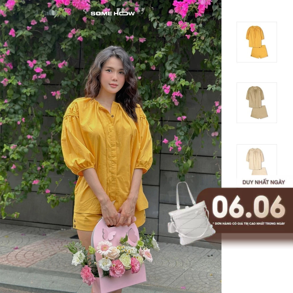 Set Blouse Bishop Sleeves , WSB036 SOME HOW STORE