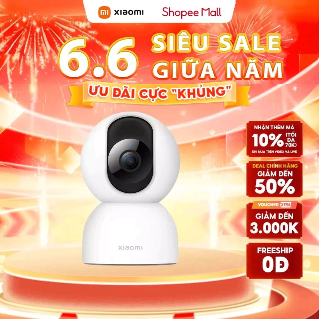 Camera Quan Sát Xiaomi C400 Smart Camera | 2.5K, Xoay 360, Phát Hiện Con Người | Bản Quốc Tế, BH 12 Tháng
