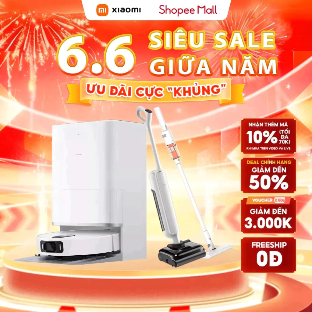 Robot Hút Bụi Lau Nhà Xiaomi Robot Vacuum E5 / E10 / E10C / S20 Plus - Dọn Sạch Mọi Vết Bẩn - Bảo Hà