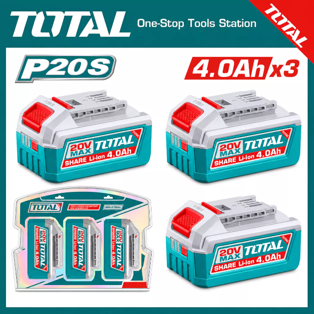 Pin 20V/2.0Ah - 4.0Ah -6.0Ah-8.0Ah TOTAL TFBLI20011/TFBLI20021/TFBLI2108/TFBLI2060