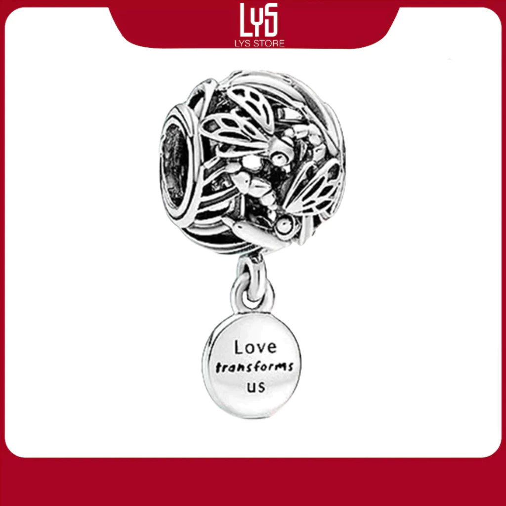 Charm Bạc Lys love transform us Open work dragonfly love 1181 - Charm Bạc S925 cao cấp