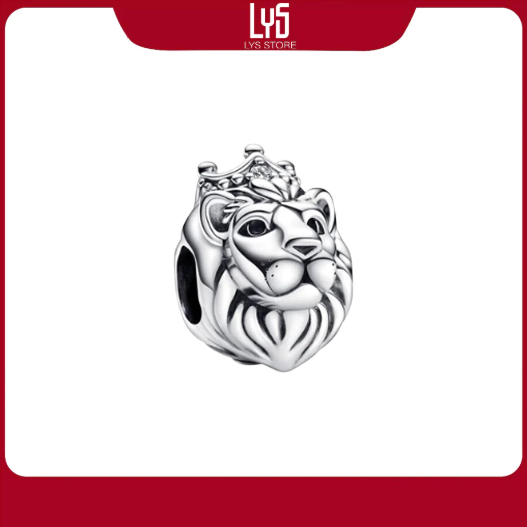 Charm Bạc Lys Bá vương sư tử Regal Lion 1208 - Charm Bạc S925 cao cấp