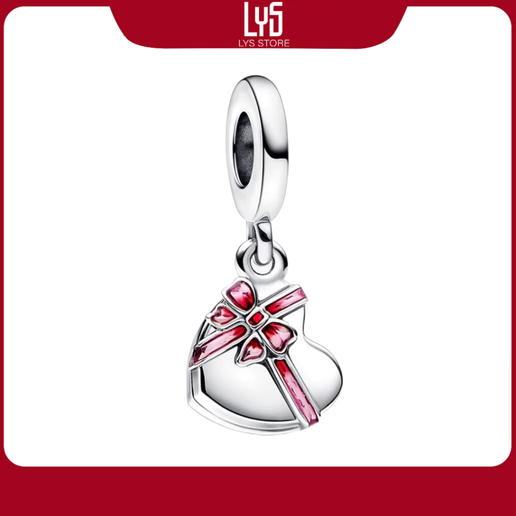 Charm Bạc Openable Heart Chocolate Gift Box 1687 - Charm Bạc S925 Cao cấp