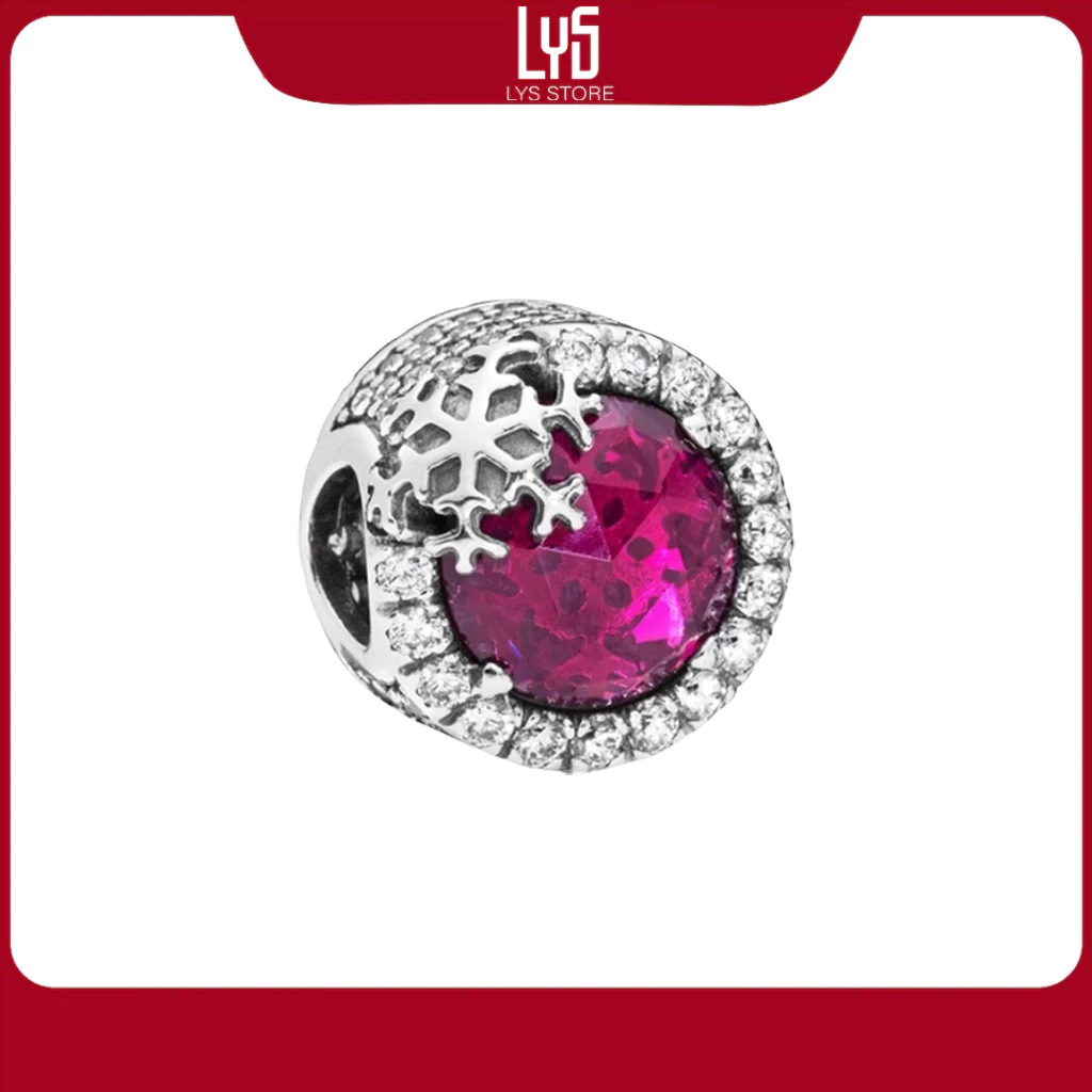 Charm Bạc Lys hồng bông tuyết Brilliant Snowflakes 1227 - Charm Bạc S925 cao cấp