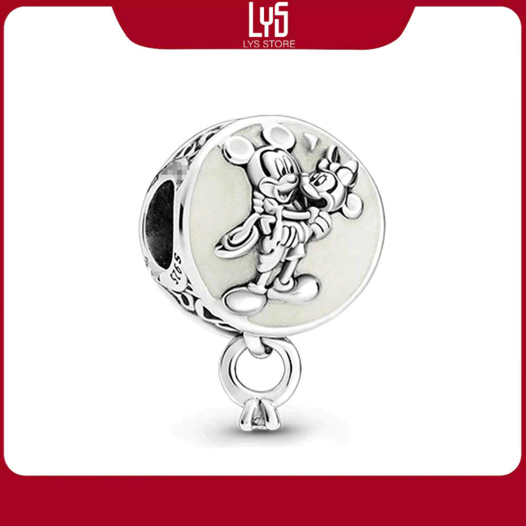Charm xỏ Disney Mickey Mouse & Minnie Mouse Eternal Love 1631 - Charm chuẩn bạc S925