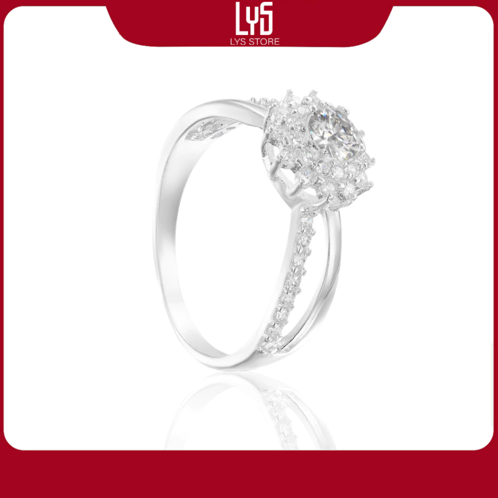 Nhẫn bạc nữ Lys Snowflakes Ring Silver 8110 Fullbox hộp PAN đầy đủ phụ kiện PAN - Nhẫn Bạc S925 cao 