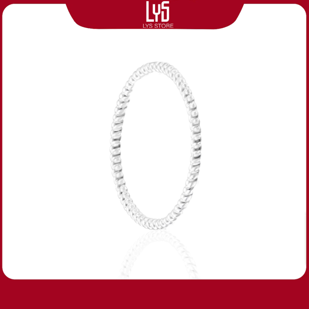 Nhẫn bạc nữ Lys Stacking Twist Ring Silver 8334 Fullbox hộp PAN đầy đủ phụ kiện PAN - Nhẫn Bạc S925 