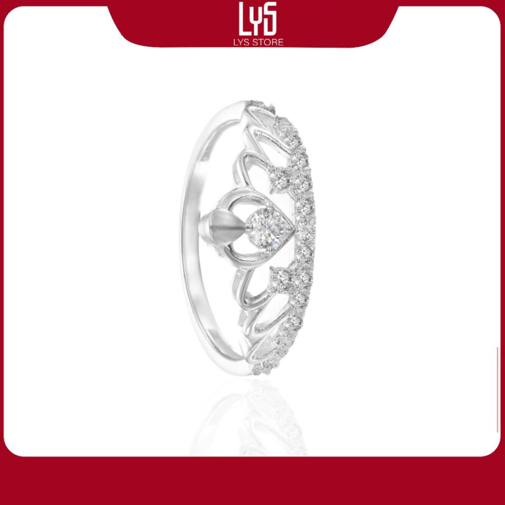 Nhẫn bạc nữ Pan vương miện đính đá Silver Ring Fullbox 8204- Nhẫn Bạc Nữ S925