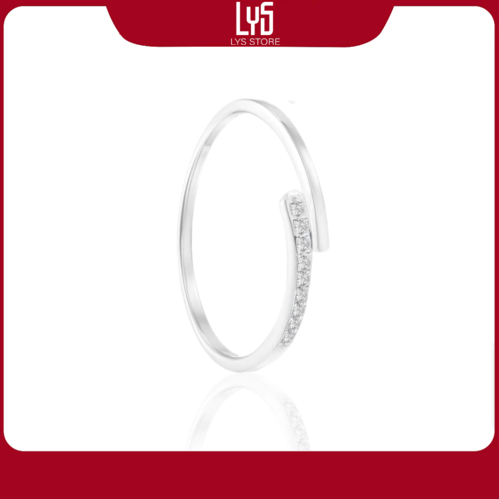 Nhẫn bạc nữ Lys Diamond Series Open Ring Silver 8332 Fullbox hộp PAN đầy đủ phụ kiện PAN - Nhẫn Bạc 