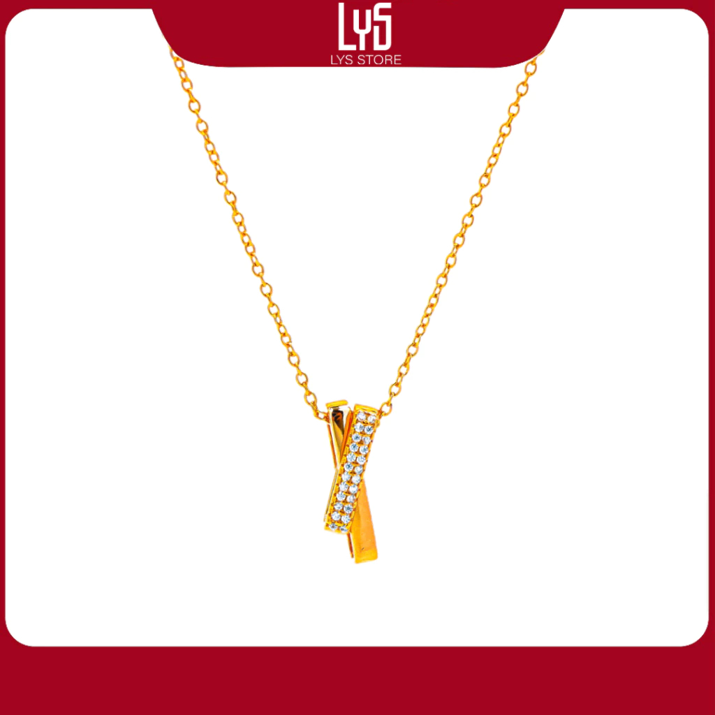 Dây chuyền bạc Lys Cross Design 6422RG - Dây chuyền chuẩn Bạc S925 Fullbox hộp PAN đầy đủ phụ kiện P
