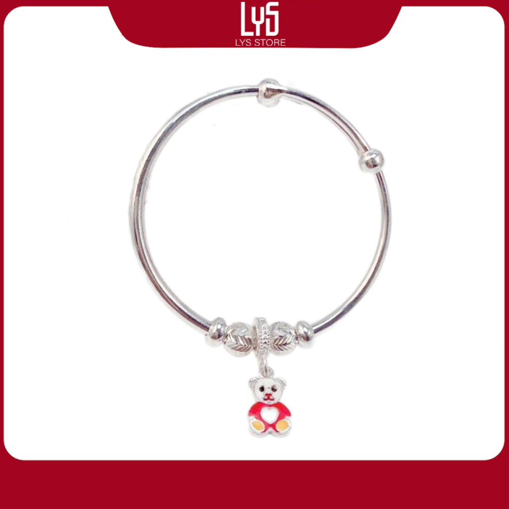 Lắc chân bạc trẻ em Adorable Bear Silver Anklet 9017 - Lắc chân Bạc cao cấp