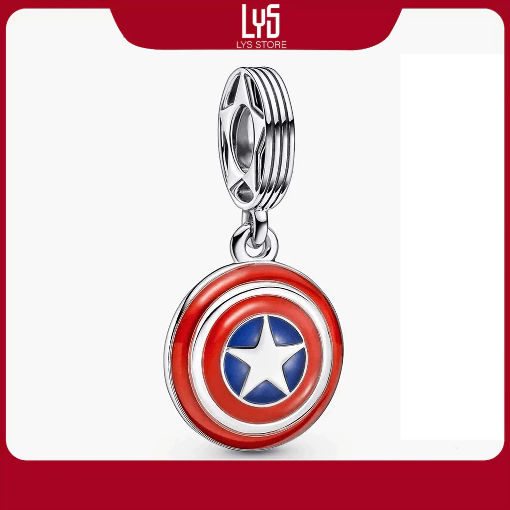 Charm Bạc Lys S925 - Khiên của Caption America Charm 1379