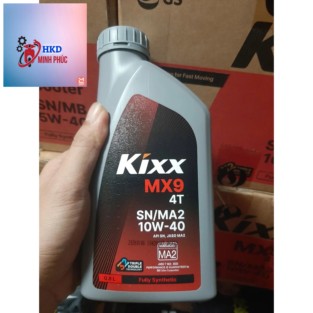 (Kixx xe số 10w40 SN) Dầu Nhớt xe số Kixx Ultra 10w40 4T Fully Synthetic tổng hợp nhập khẩu