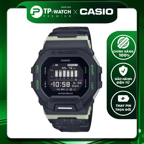 Đồng Hồ Nam Dây Nhựa Casio G-Shock GBD-200LM-1DR Phiên bản Neon - Bluetooth - Step Tracker - GBD-200