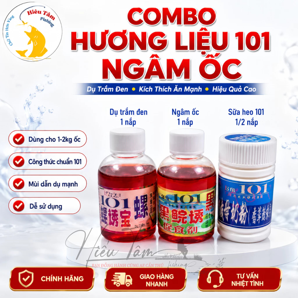 Hương Liệu 101 Ngâm Ốc Câu Trắm Đen Giúp Ốc Khỏe Nhả Nhớt : Dụ Trắm Đen 101, Ngâm Ốc 101, Sữa Heo