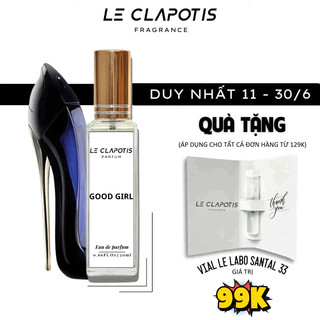 Good Girl Chính Hãng Le Clapotis 20ml Cam Kết Thơm Lâu Hương Hoa Cỏ Ngọt Ngào