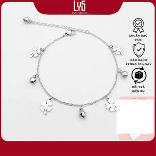 Lắc chân bạc Lys Fashion Diamond Flower Anklet Silver 9010SV - Lắc chân nữ S925 Fullbox hộp PAN đầy đủ phụ kiện PAN