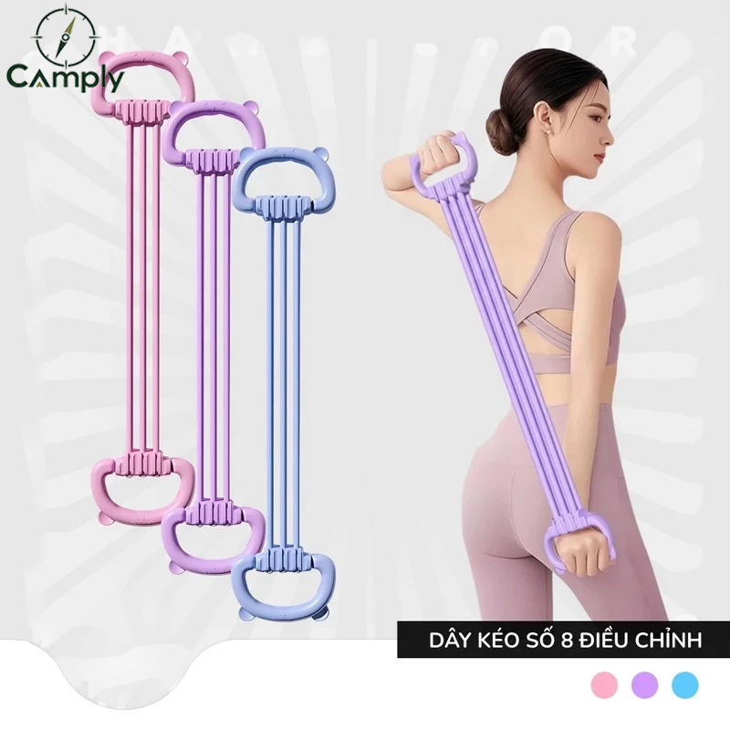 [CP] Dây Tập Kháng Lực Số 8 Tai Mèo - 15-90lbs - Dành Cho Văn Phòng, Nội Trợ