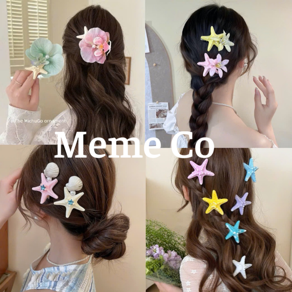 Combo 6 chiếc kẹp tóc nhiều kiểu dáng đi biển Summer 2026 ( nhiều mẫu)
