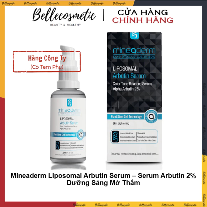 [Hàng cty] Mineaderm Liposomal Arbutin Serum – Serum Arbutin 2% Dưỡng Sáng Mờ Thâm, Trắng Da