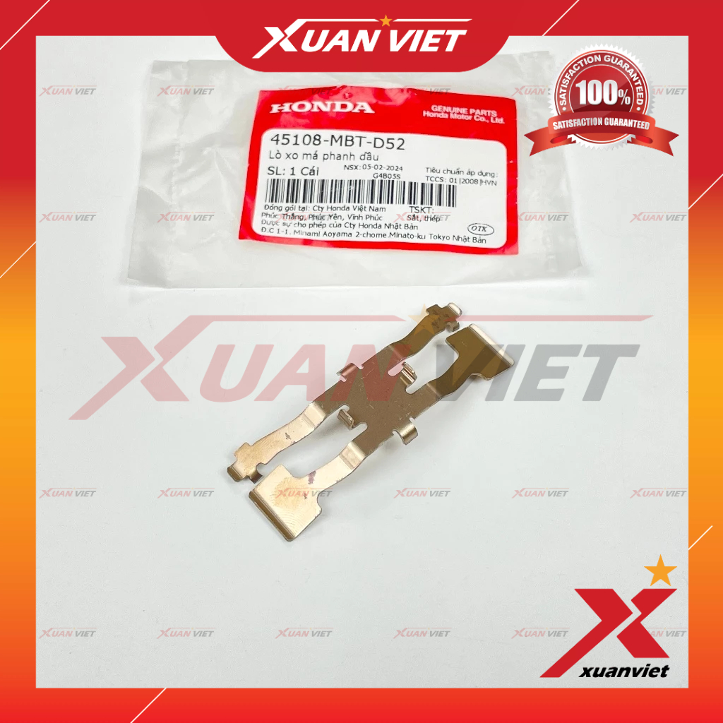 Đệm giữ má phanh SH 160i, SH 125i/150i, Phe cài bố thắng trước SH 2020 2021 2022 2023 2024 chính hãn