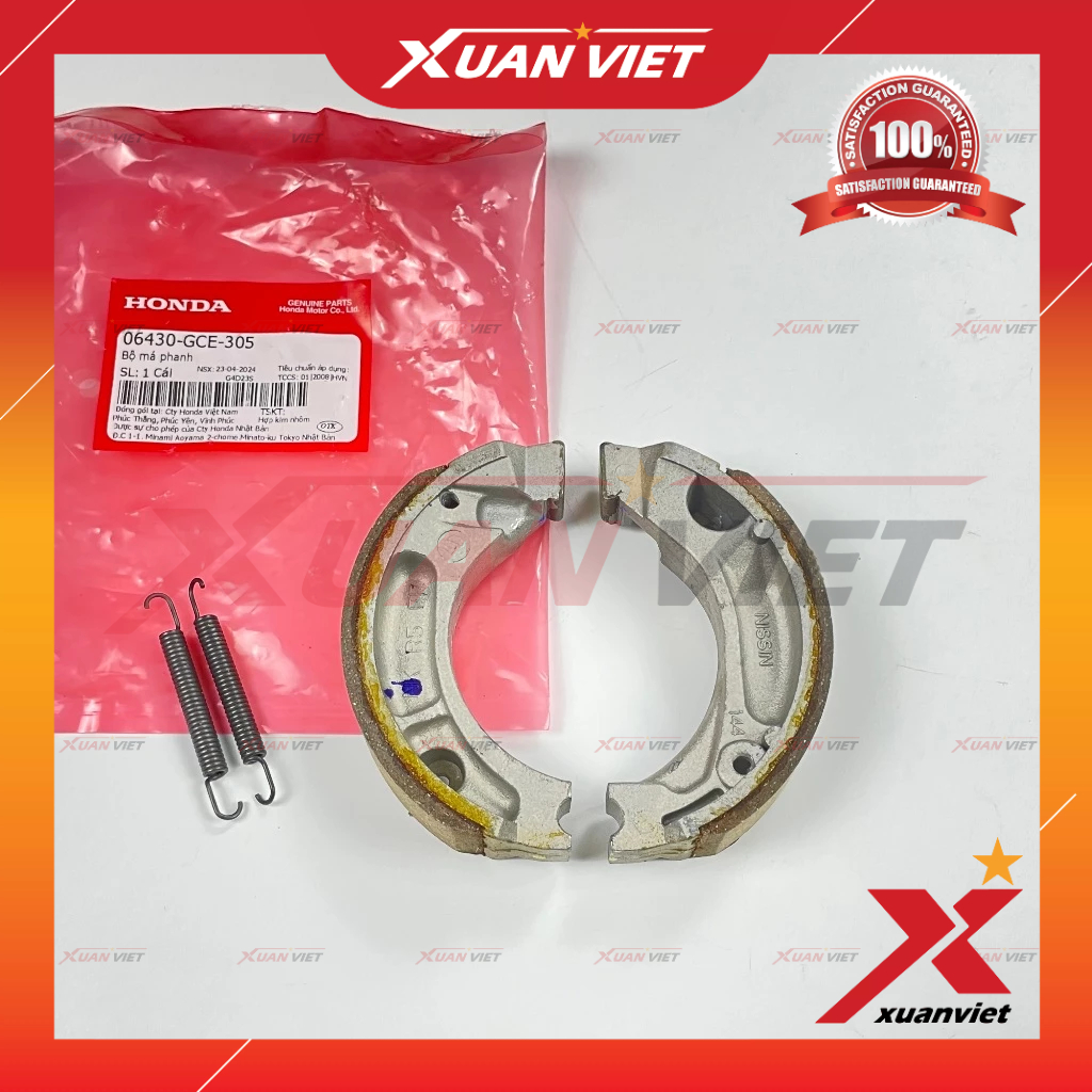 Bố thắng đùm (Má phanh) cho Xe số zin chính hãng honda, Future Dream Wave S RS RSX  - 06430GCE305 - 